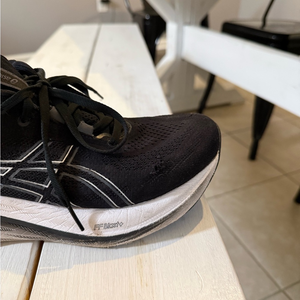 ASICS Black and White Athletic Shoes - Picture 7 of 15